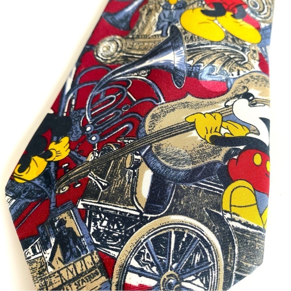 Vintage Disney Mickey Unlimited Men's Neck Tie Made In Italy Mickey Mouse - Picture 4 of 11